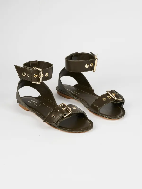 The Gladiator Sandal in Olive sold by Jamie Haller