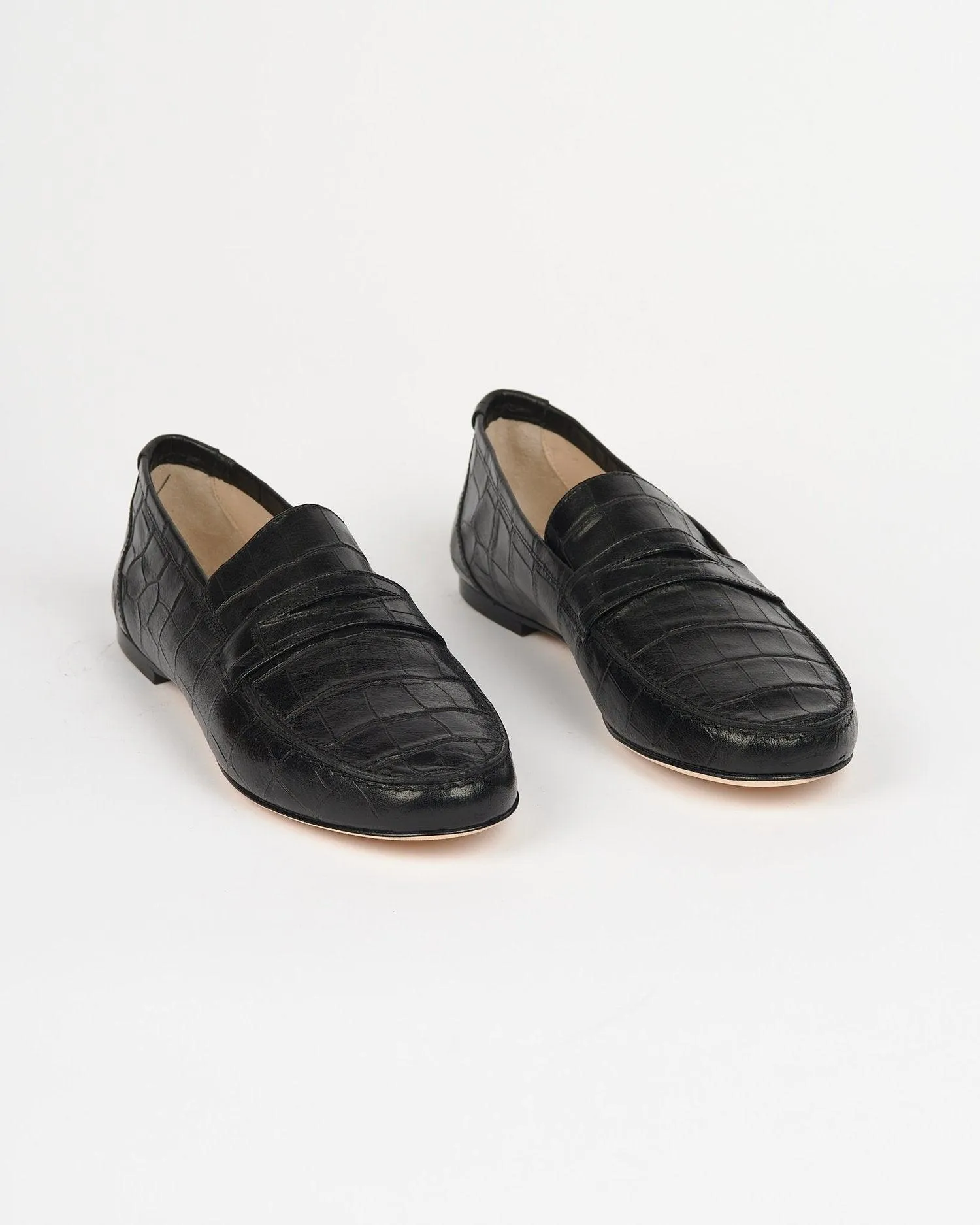 The Penny Loafer in Black Croc sold by Jamie Haller product image thumbnail 5