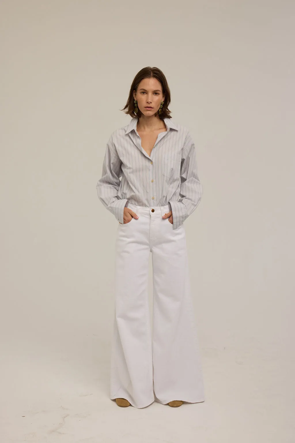 The Palazzo Jean in Soft White sold by Jamie Haller product image thumbnail 2
