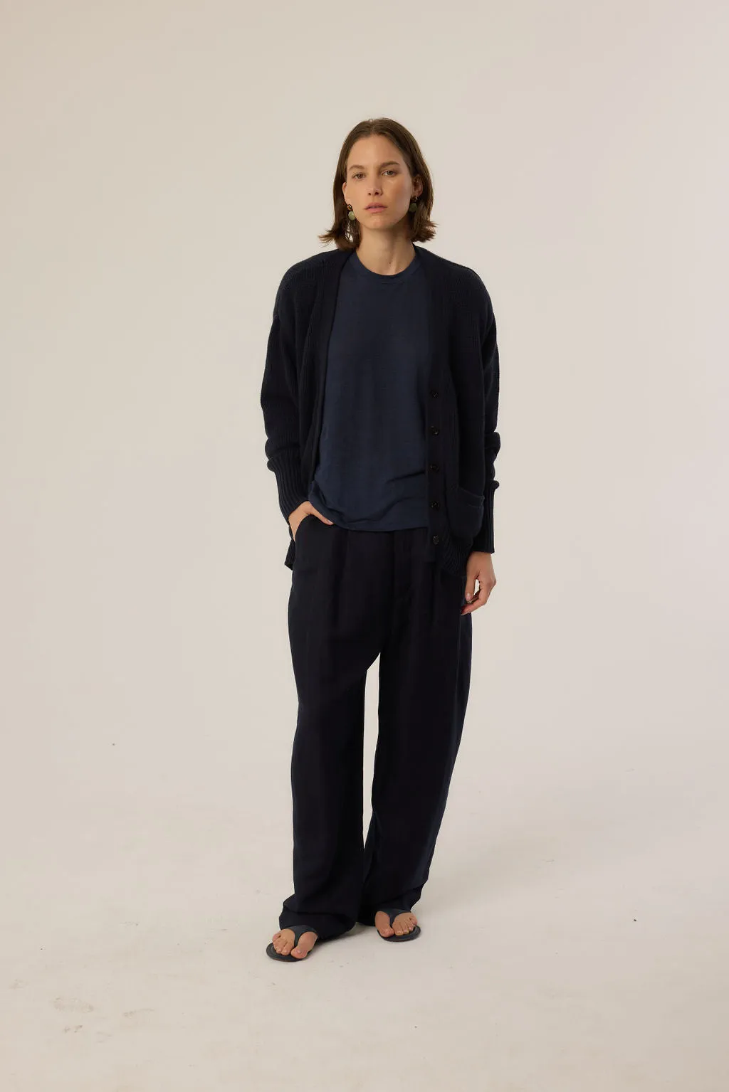 The Welt Pocket Cardigan in Navy sold by Jamie Haller product image thumbnail 3