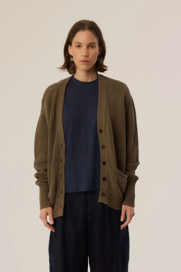 The Welt Pocket Cardigan in Khaki sold by Jamie Haller product image thumbnail 5