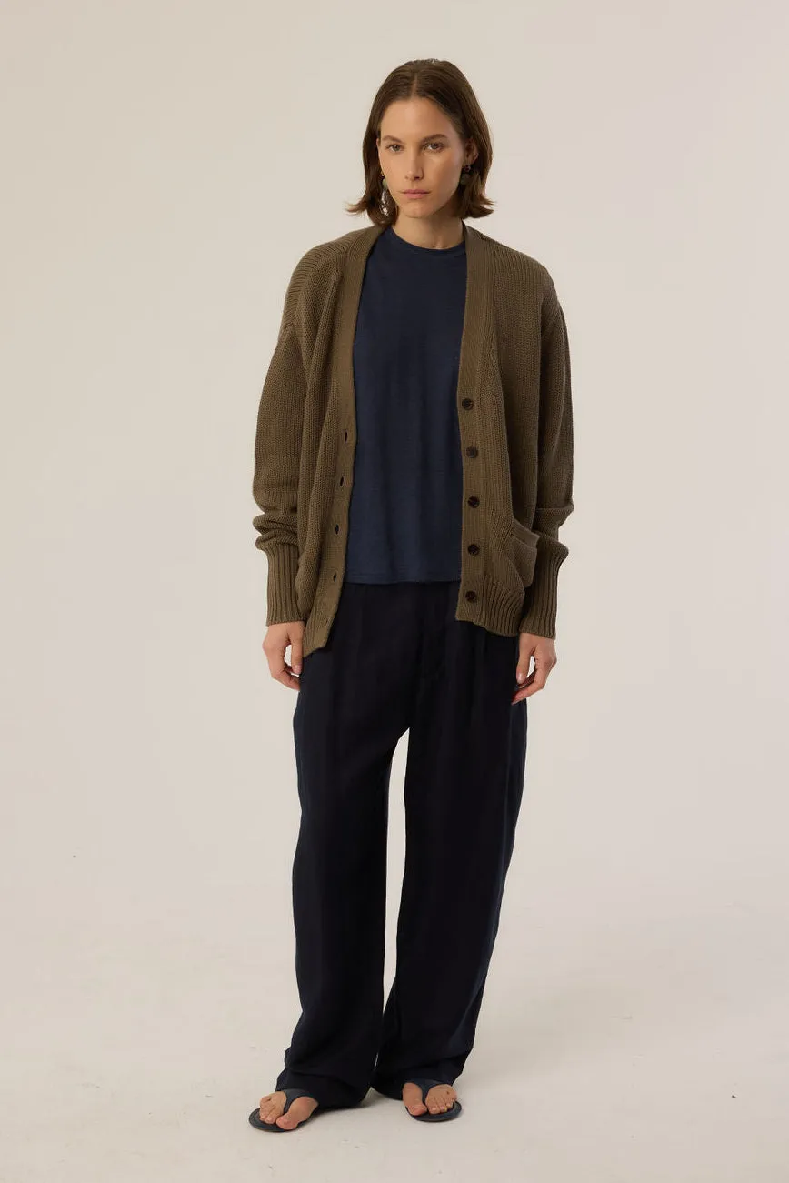 The Welt Pocket Cardigan in Khaki sold by Jamie Haller product image thumbnail 4