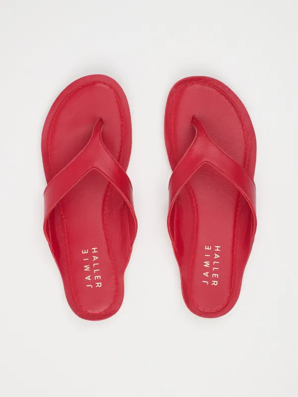 The San Diego Sandal in Red made by Jamie Haller