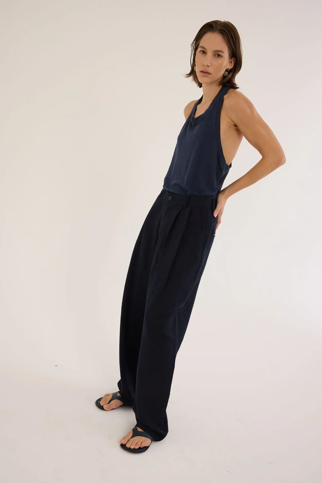 The San Diego Sandal in Navy sold by Jamie Haller product image thumbnail 5