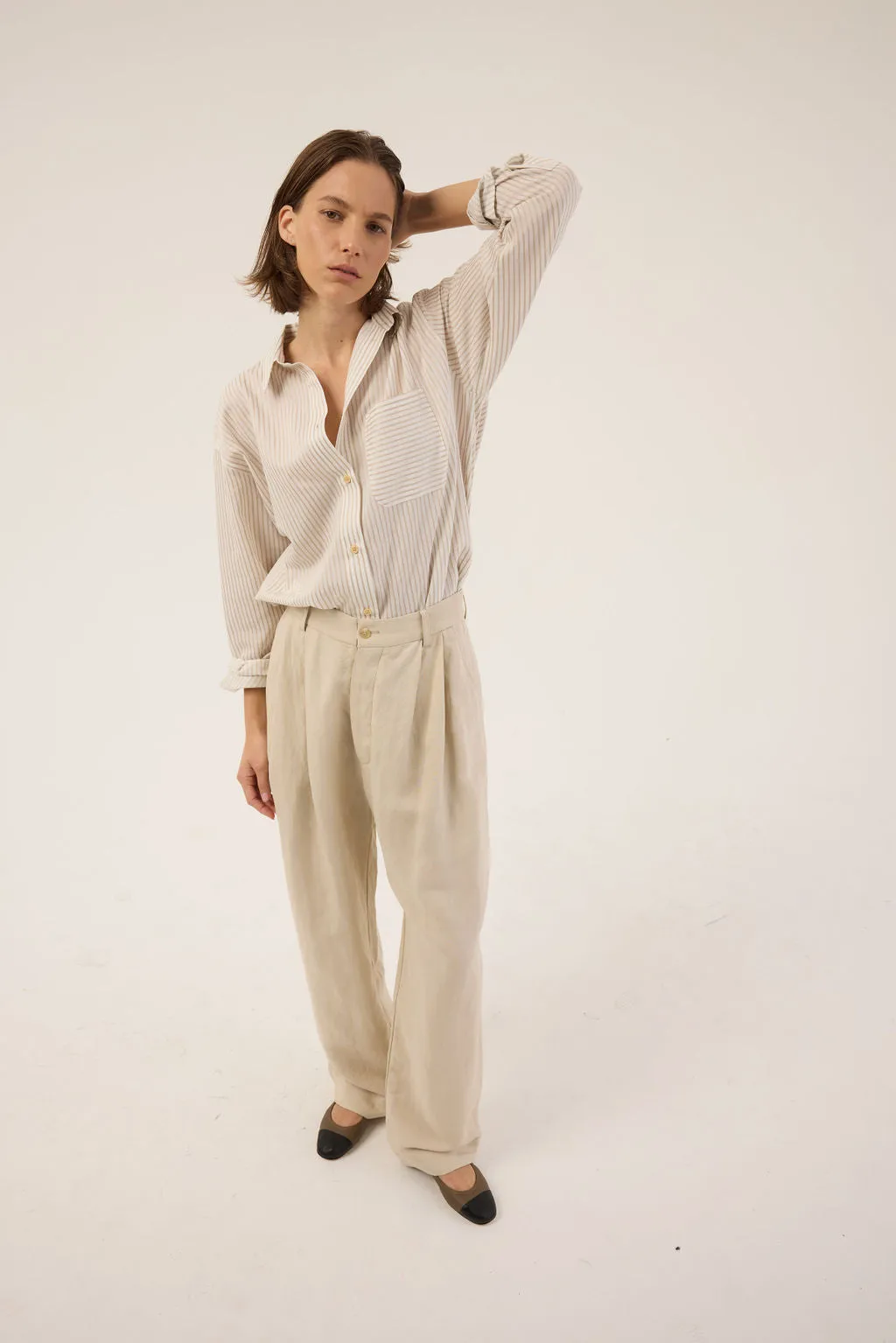 The Cap Toe Slipper in Taupe sold by Jamie Haller product image thumbnail 3