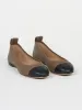 The Cap Toe Slipper in Taupe sold by Jamie Haller