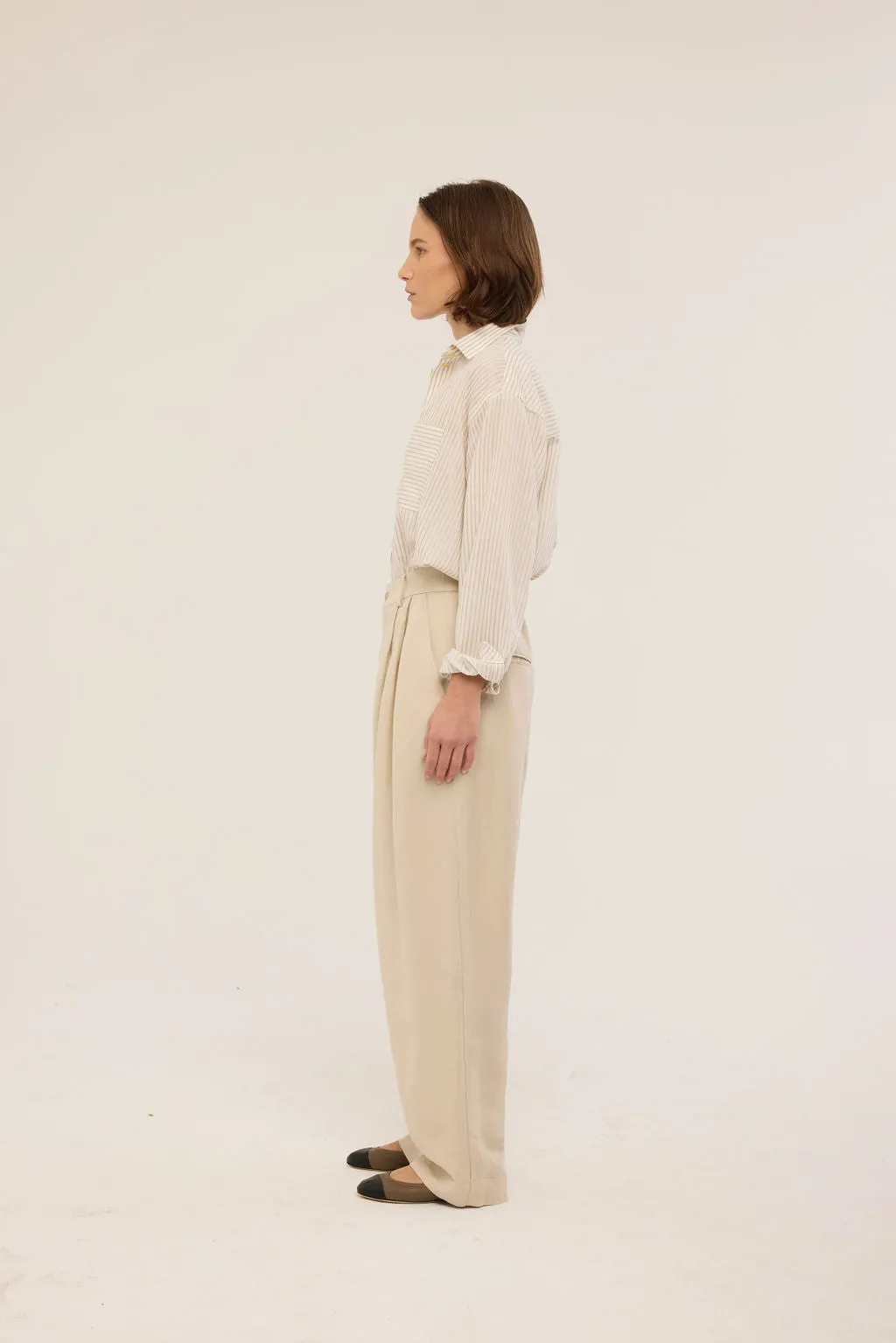 The Cap Toe Slipper in Taupe sold by Jamie Haller product image thumbnail 5