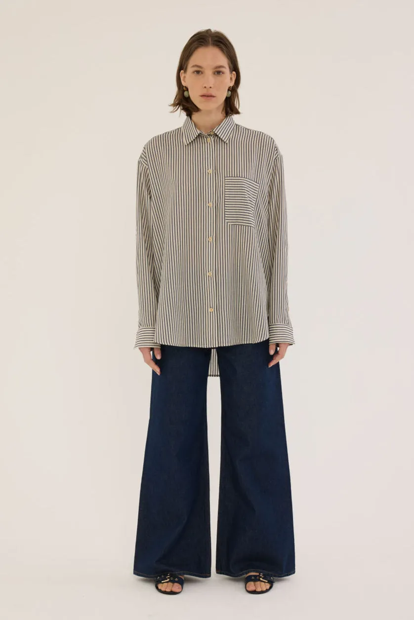 The Stripe Essential Shirt in Stone Blue sold by Jamie Haller product image thumbnail 3