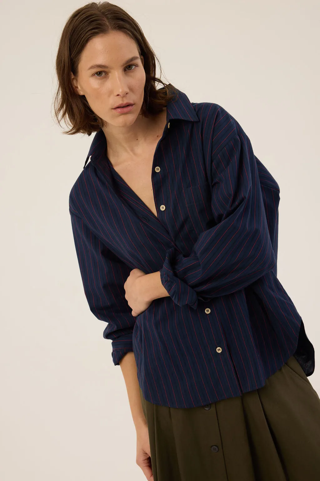 The Weekend Shirt in Blue Red sold by Jamie Haller product image thumbnail 2