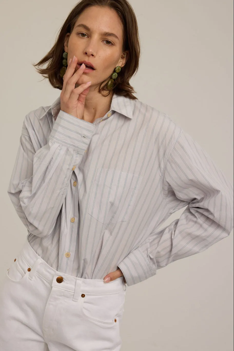 The Weekend Shirt in Stone Grey sold by Jamie Haller product image thumbnail 5