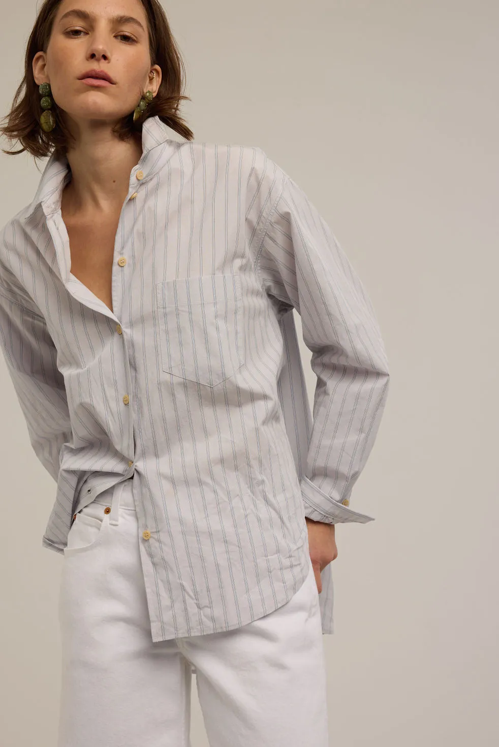 The Weekend Shirt in Stone Grey sold by Jamie Haller product image thumbnail 3