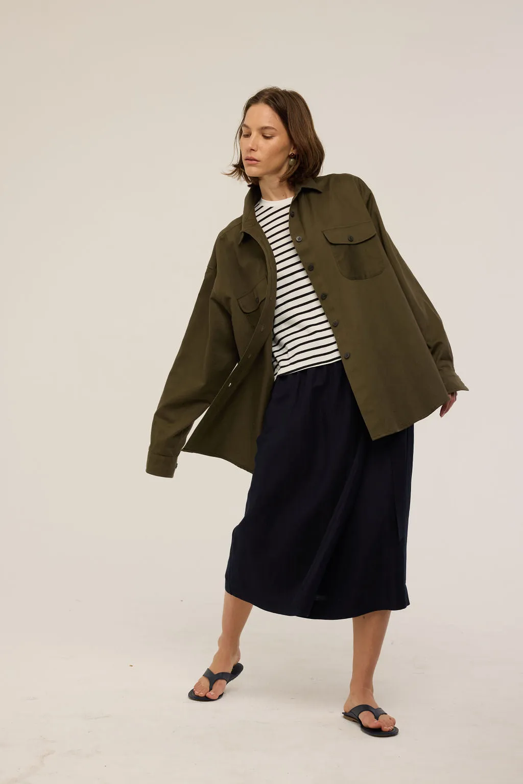 The Capital Tee in White Black Stripe sold by Jamie Haller product image thumbnail 4