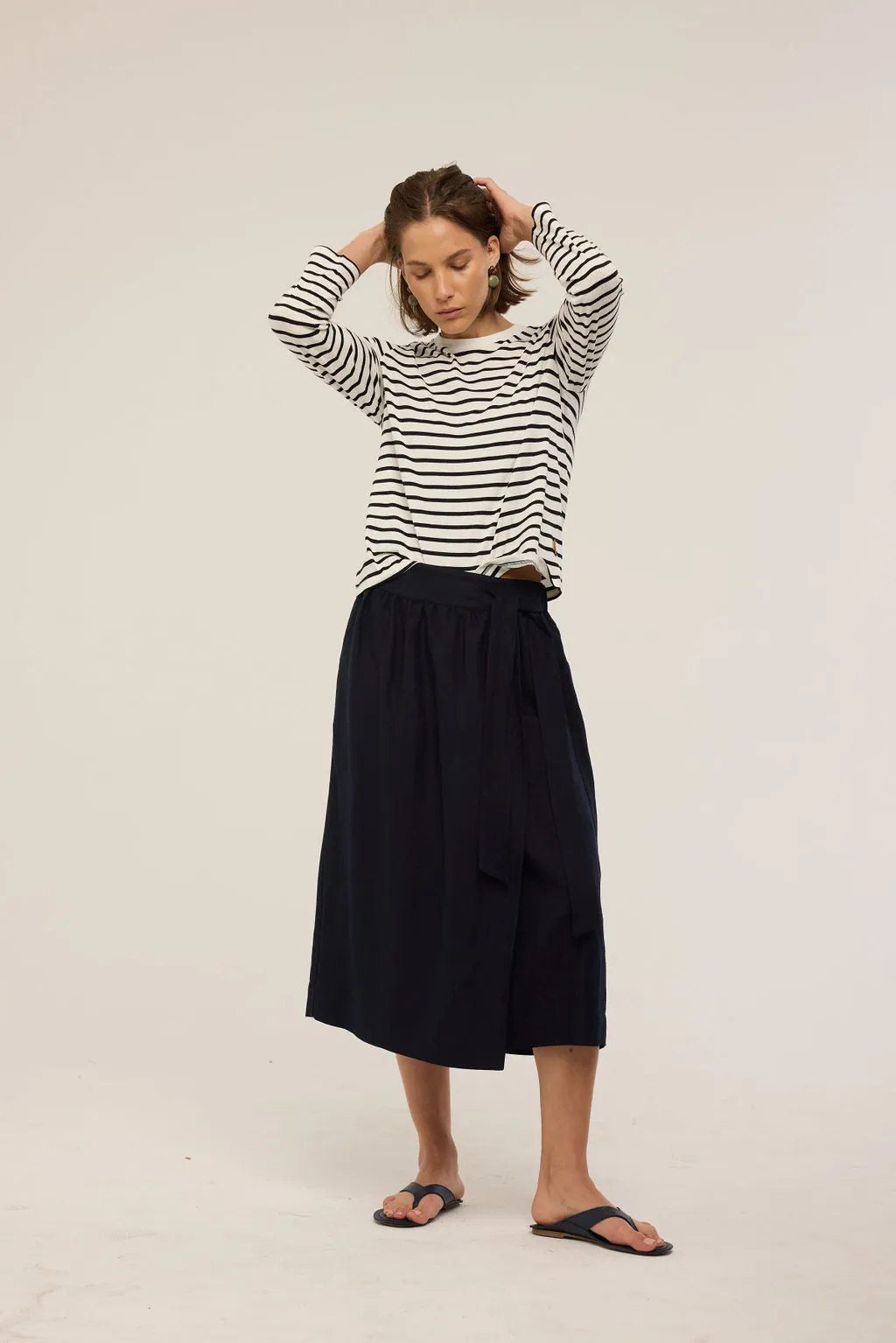 The Capital Tee in White Black Stripe sold by Jamie Haller product image thumbnail 2