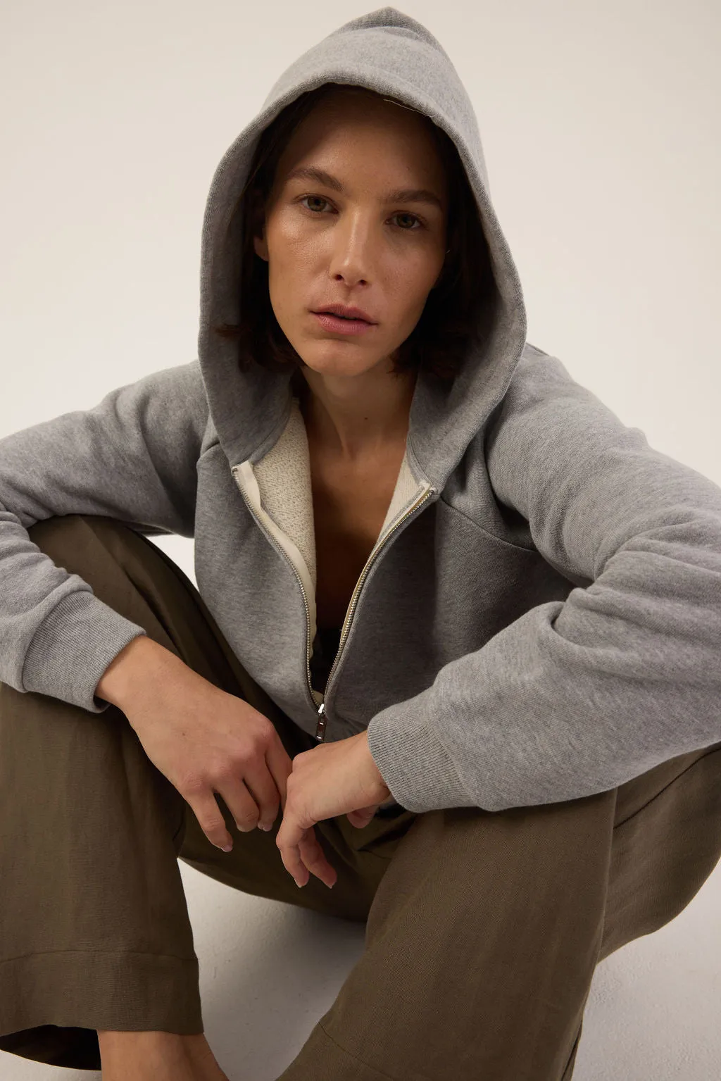 The Bird Hoodie in Heather Grey sold by Jamie Haller product image thumbnail 4