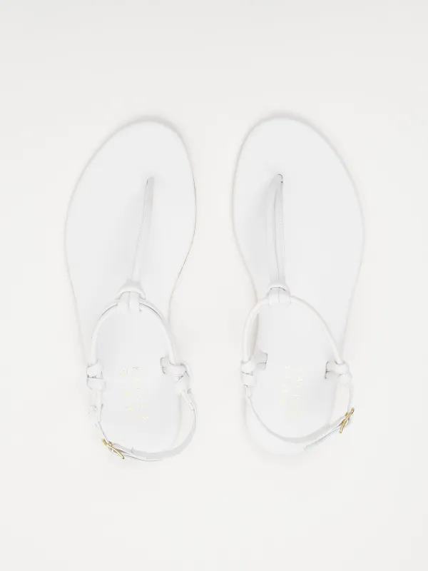 The Knot Sandal in White sold by Jamie Haller
