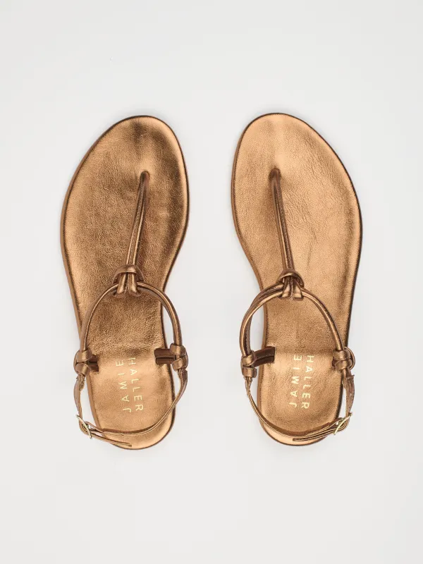 The Knot Sandal in Gold sold by Jamie Haller