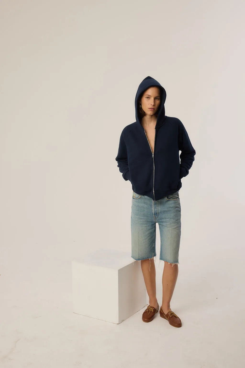 The Bird Hoodie in Navy sold by Jamie Haller product image thumbnail 4