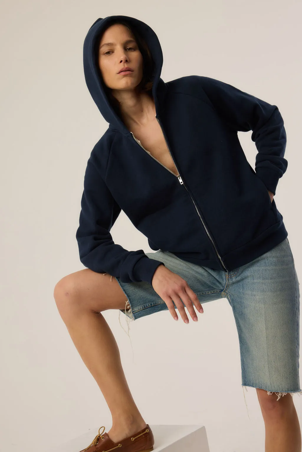 The Bird Hoodie in Navy sold by Jamie Haller product image thumbnail 3
