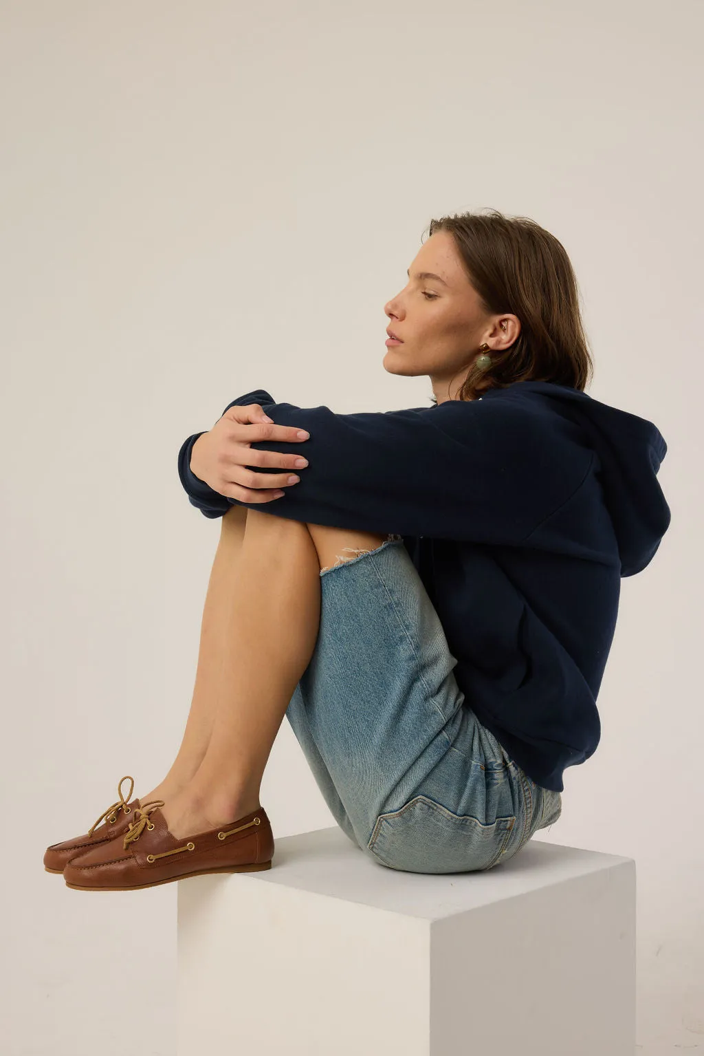 The Bird Hoodie in Navy sold by Jamie Haller product image thumbnail 5