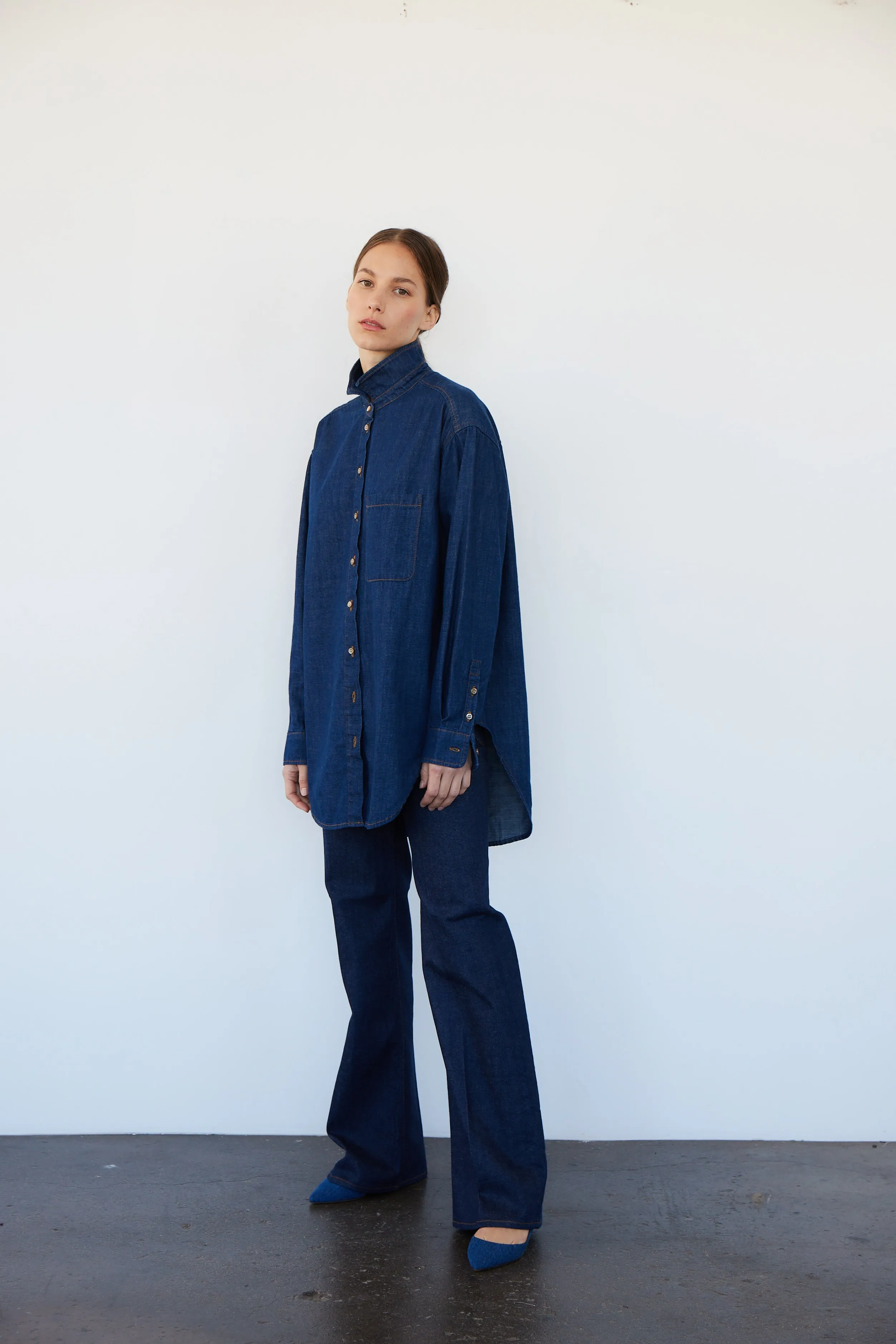 The Kitty Point Heel in Denim sold by Jamie Haller product image thumbnail 4