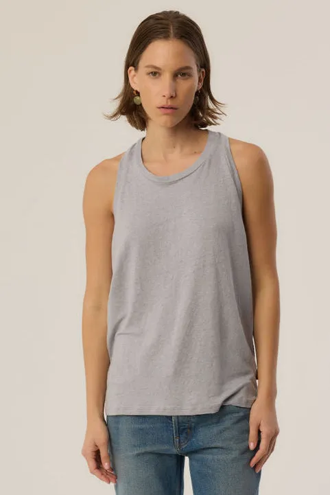 The Racerback Linen in Cement sold by Jamie Haller