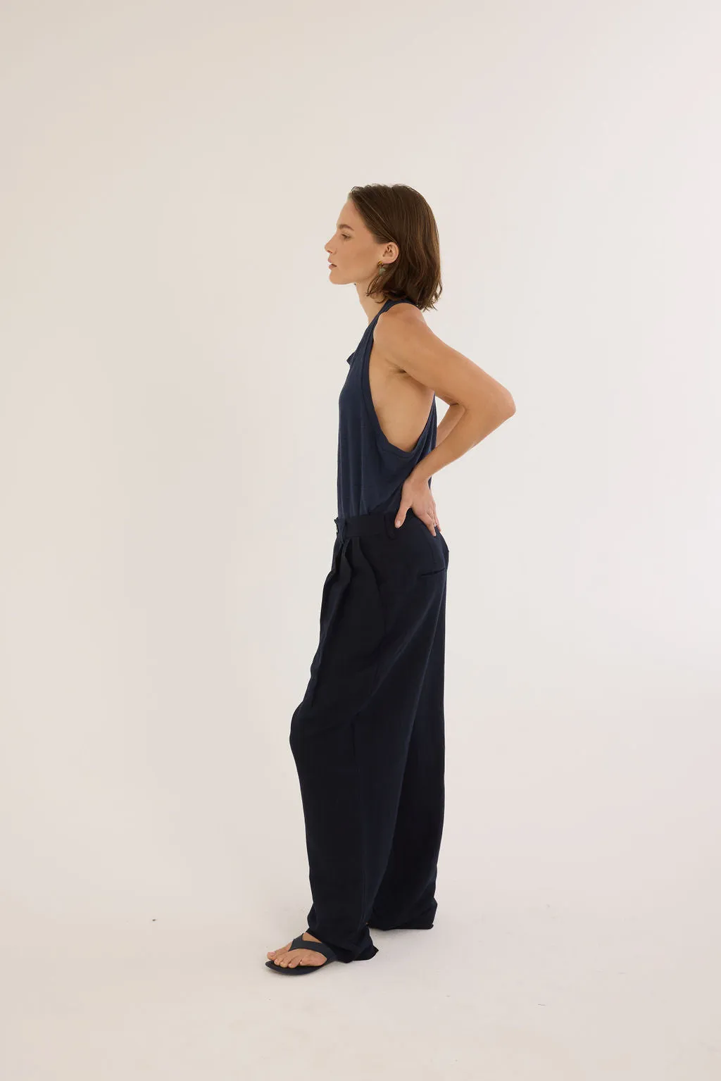 The Racerback Linen in Navy sold by Jamie Haller product image thumbnail 4