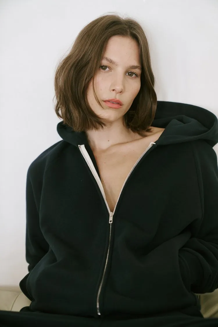 The Bird Hoodie in Black sold by Jamie Haller