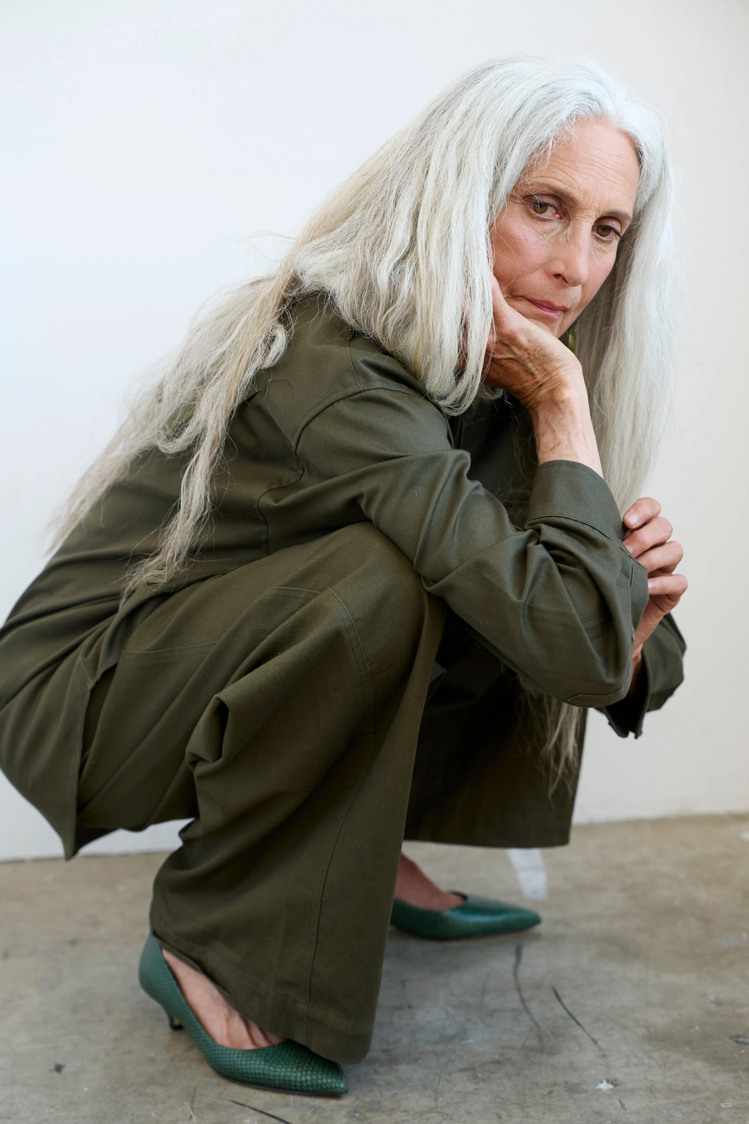 The Kitty Point Heel in Green Snake sold by Jamie Haller product image thumbnail 5