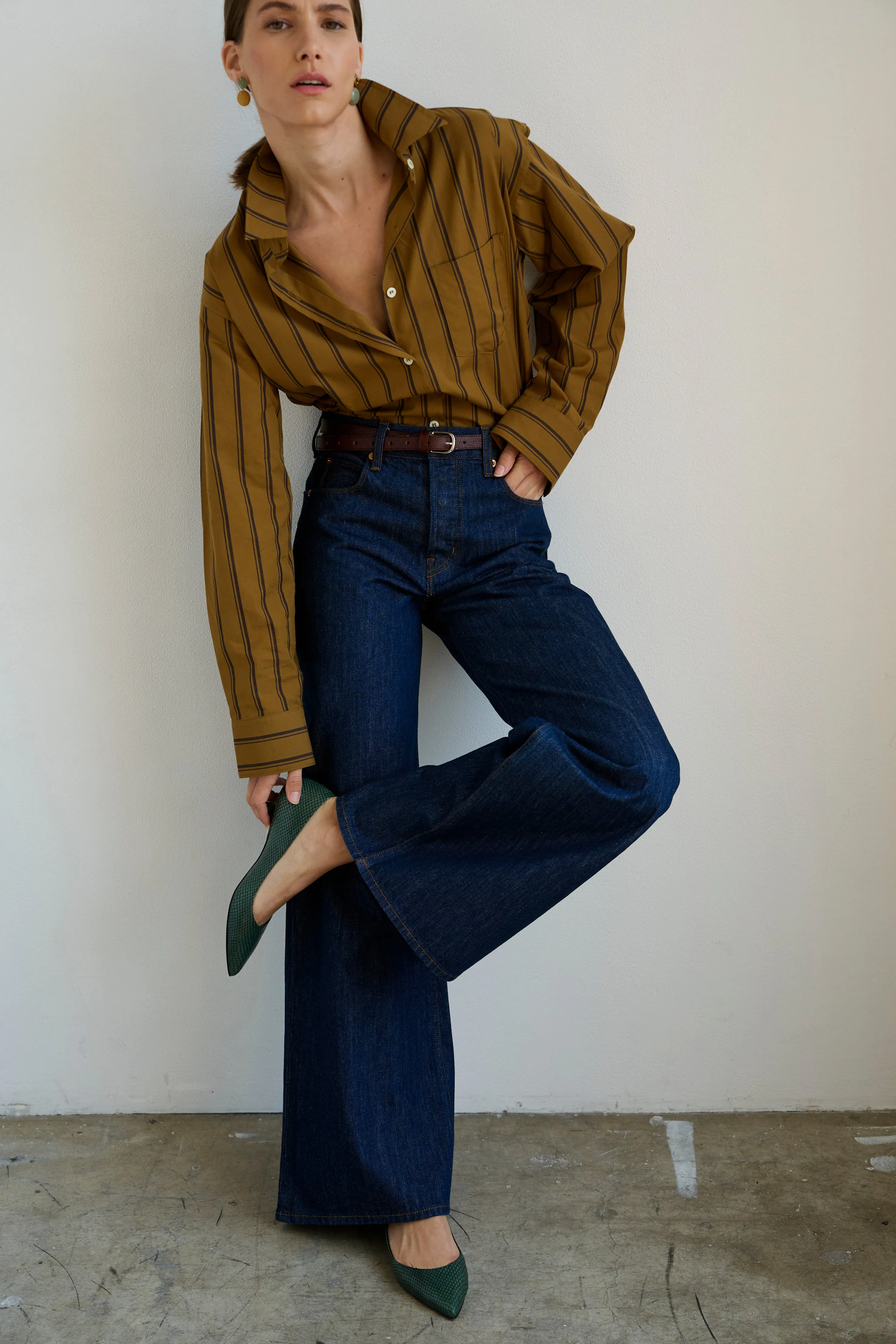 The Kitty Point Heel in Green Snake sold by Jamie Haller product image thumbnail 4