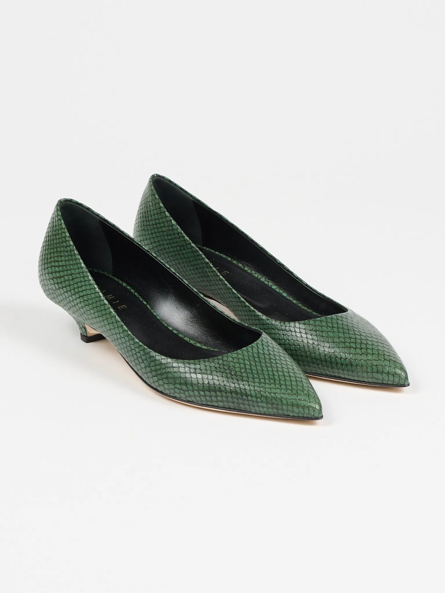 The Kitty Point Heel in Green Snake sold by Jamie Haller product image thumbnail 2