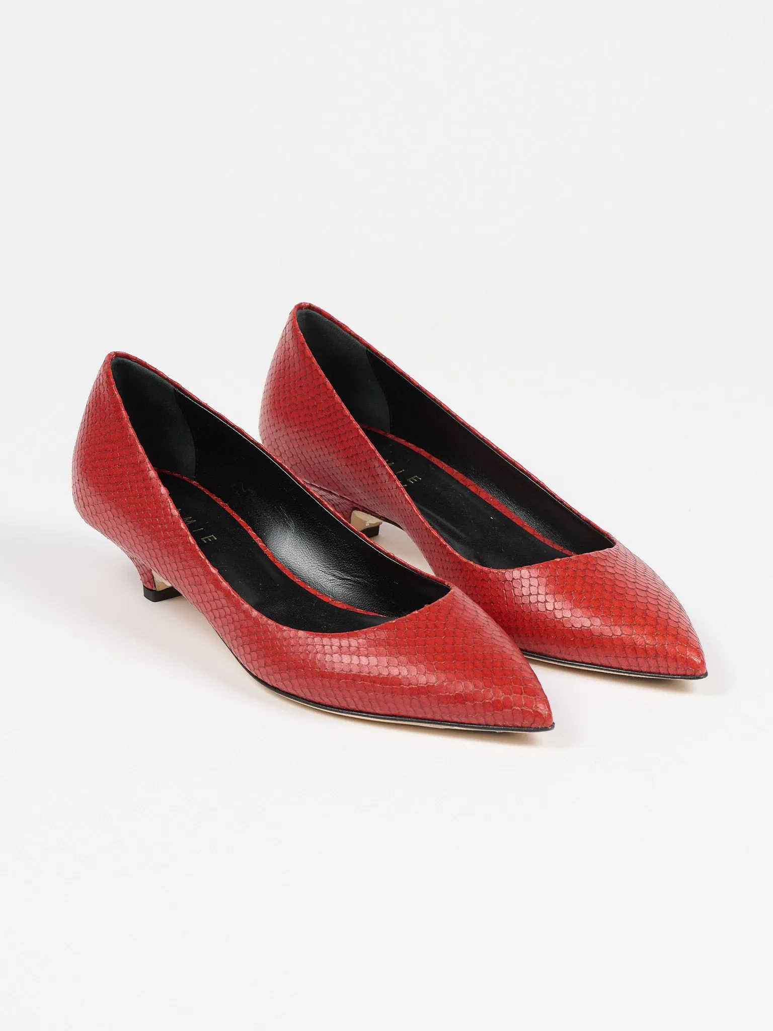 The Kitty Point Heel in Red Snake sold by Jamie Haller product image thumbnail 2