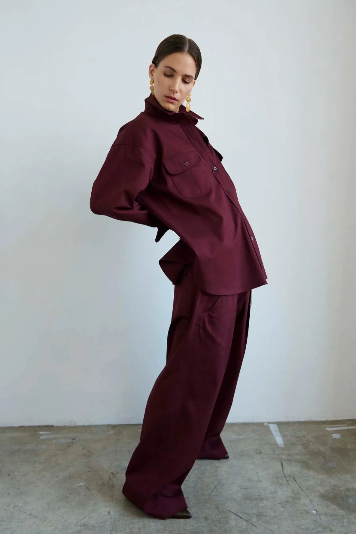 The Scrub Pant in Burgundy sold by Jamie Haller product image thumbnail 4
