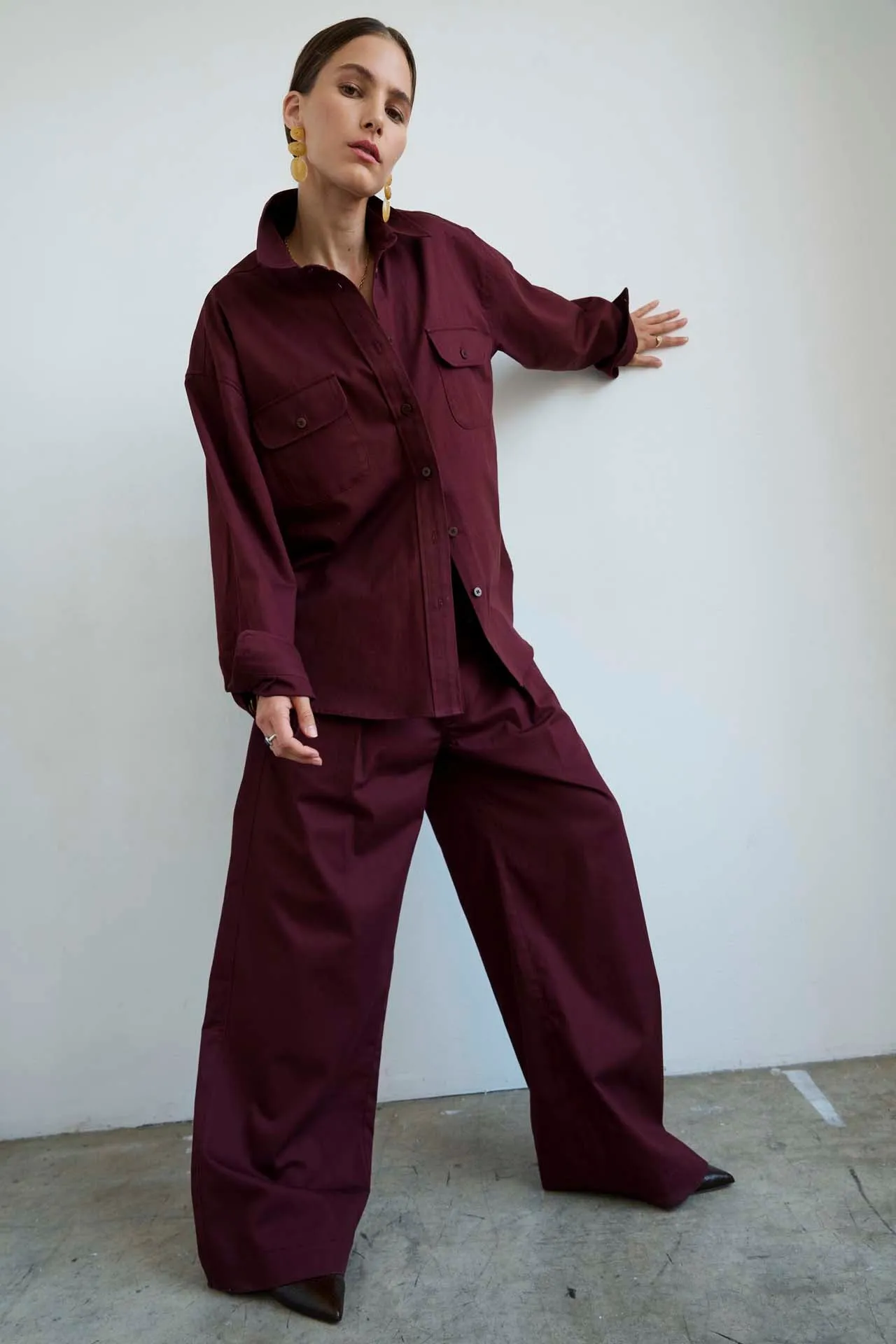 The Scrub Pant in Burgundy sold by Jamie Haller product image thumbnail 3