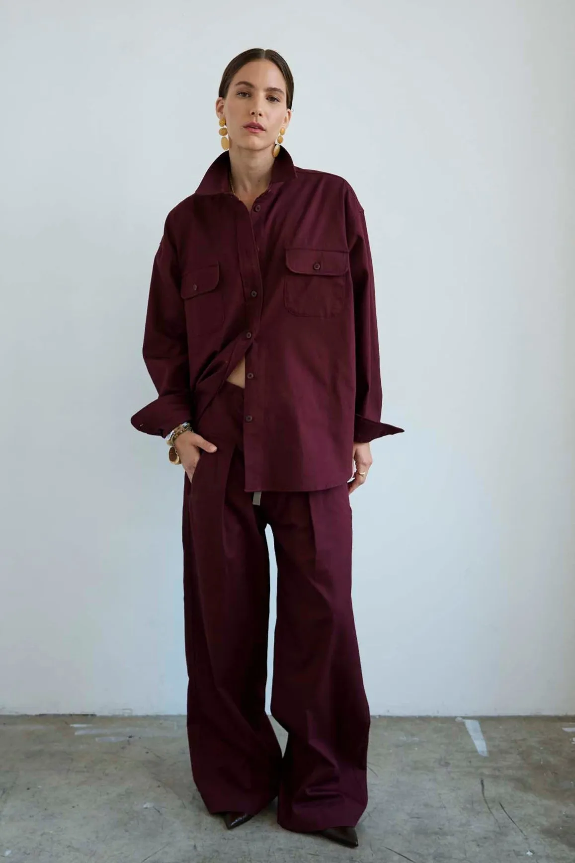 The Scrub Pant in Burgundy sold by Jamie Haller product image thumbnail 5