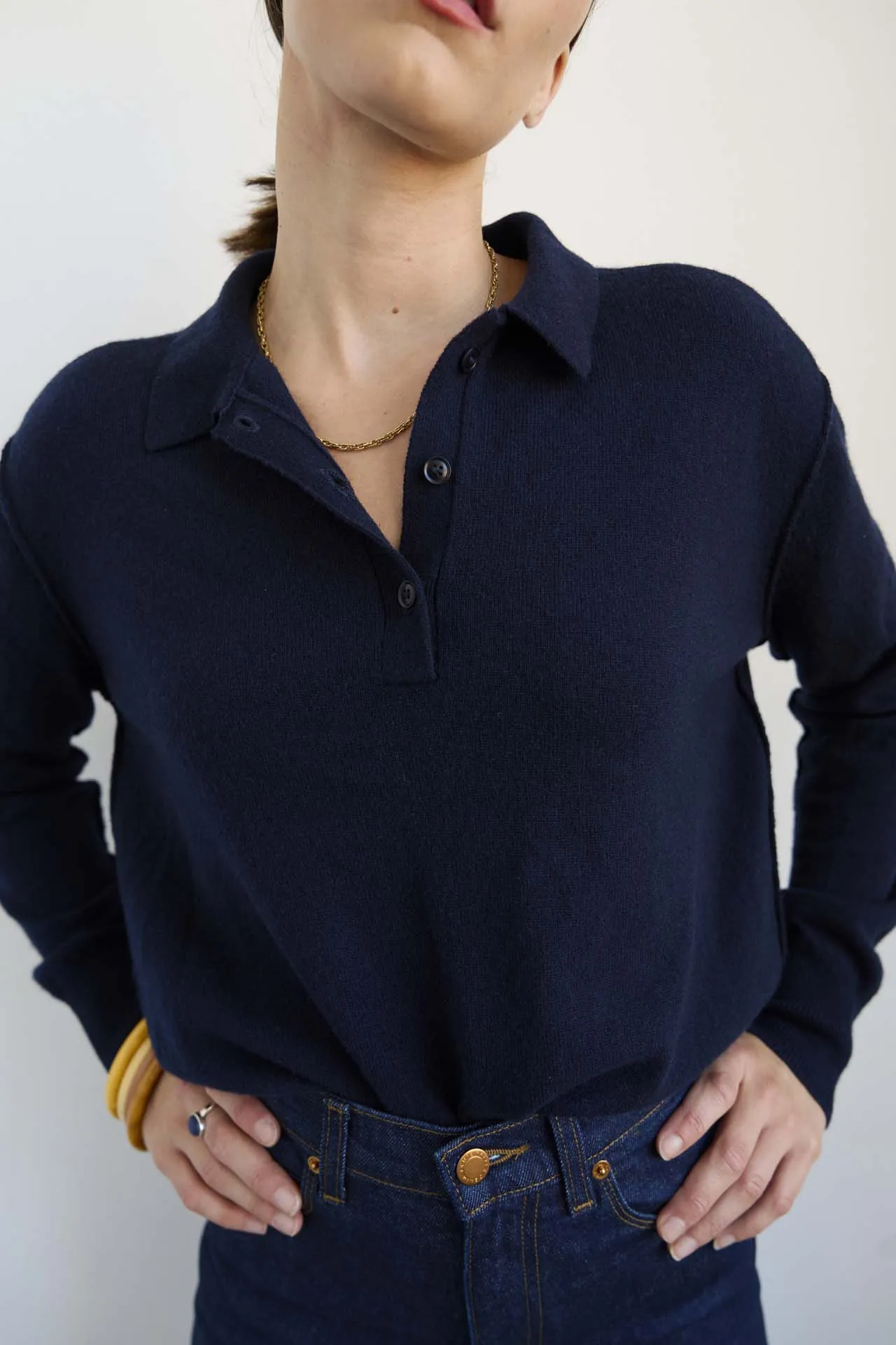 The Polo in Navy sold by Jamie Haller product image thumbnail 2