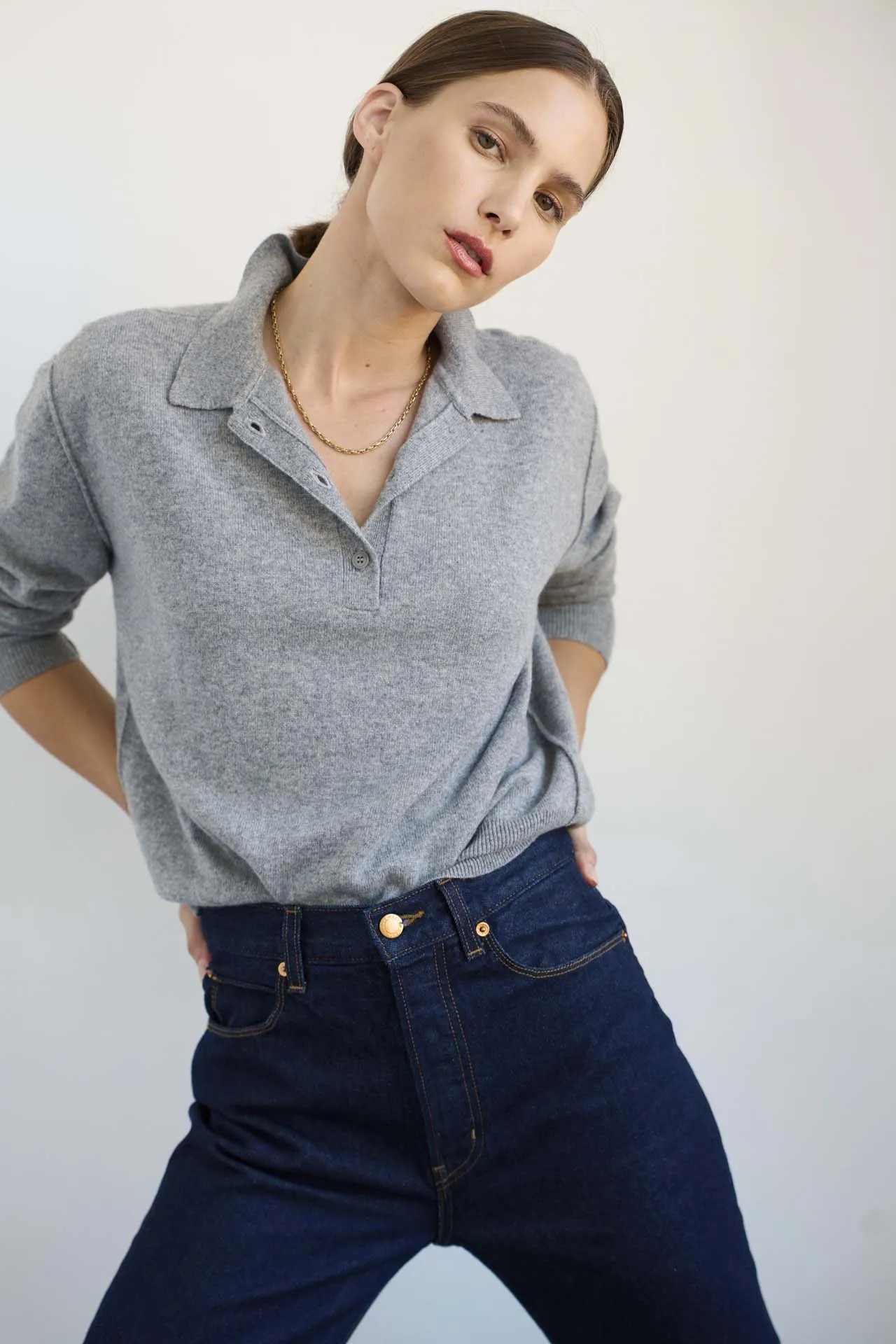 The Polo in Light Heather sold by Jamie Haller