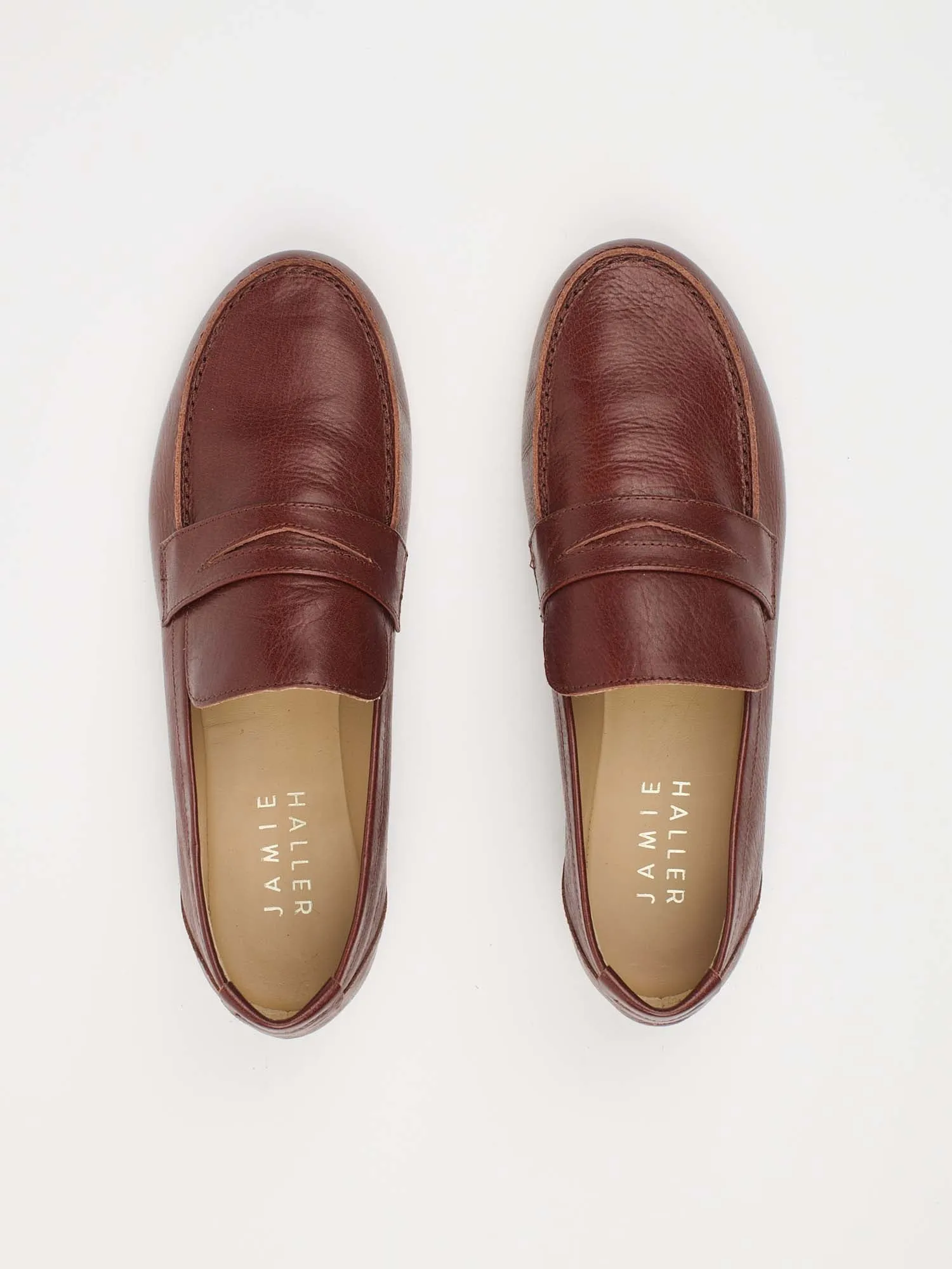 The Penny Loafer in Bright Burgundy sold by Jamie Haller