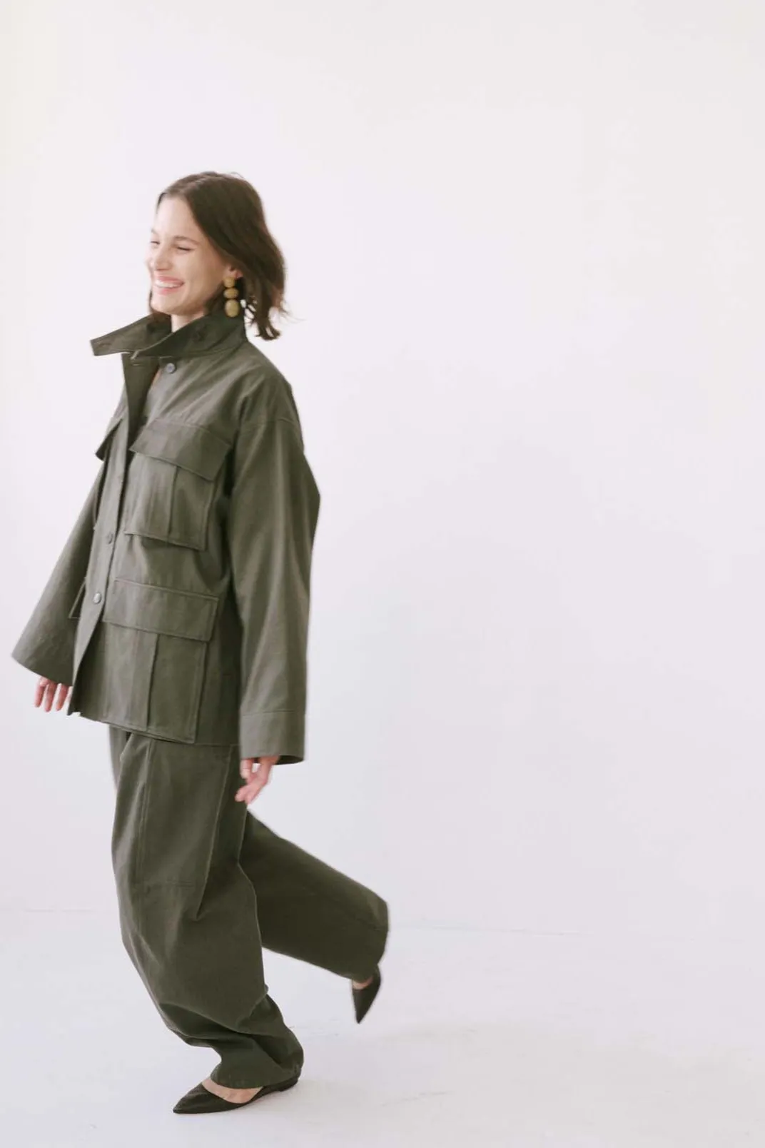 The Baggy Painter Twill in Olive sold by Jamie Haller product image thumbnail 3