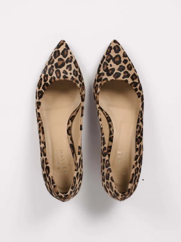 The Kitty Point Heel in Ponyhair Leopard sold by Jamie Haller