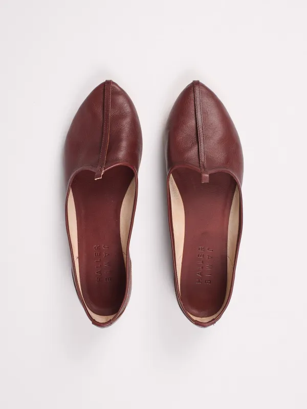 The Jutti Slipper in Oxblood sold by Jamie Haller