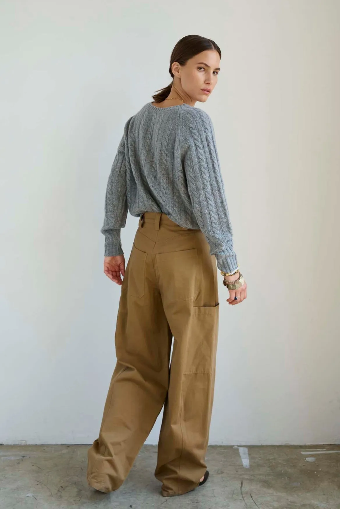 The Cable V Fave in Light Heather sold by Jamie Haller product image thumbnail 5