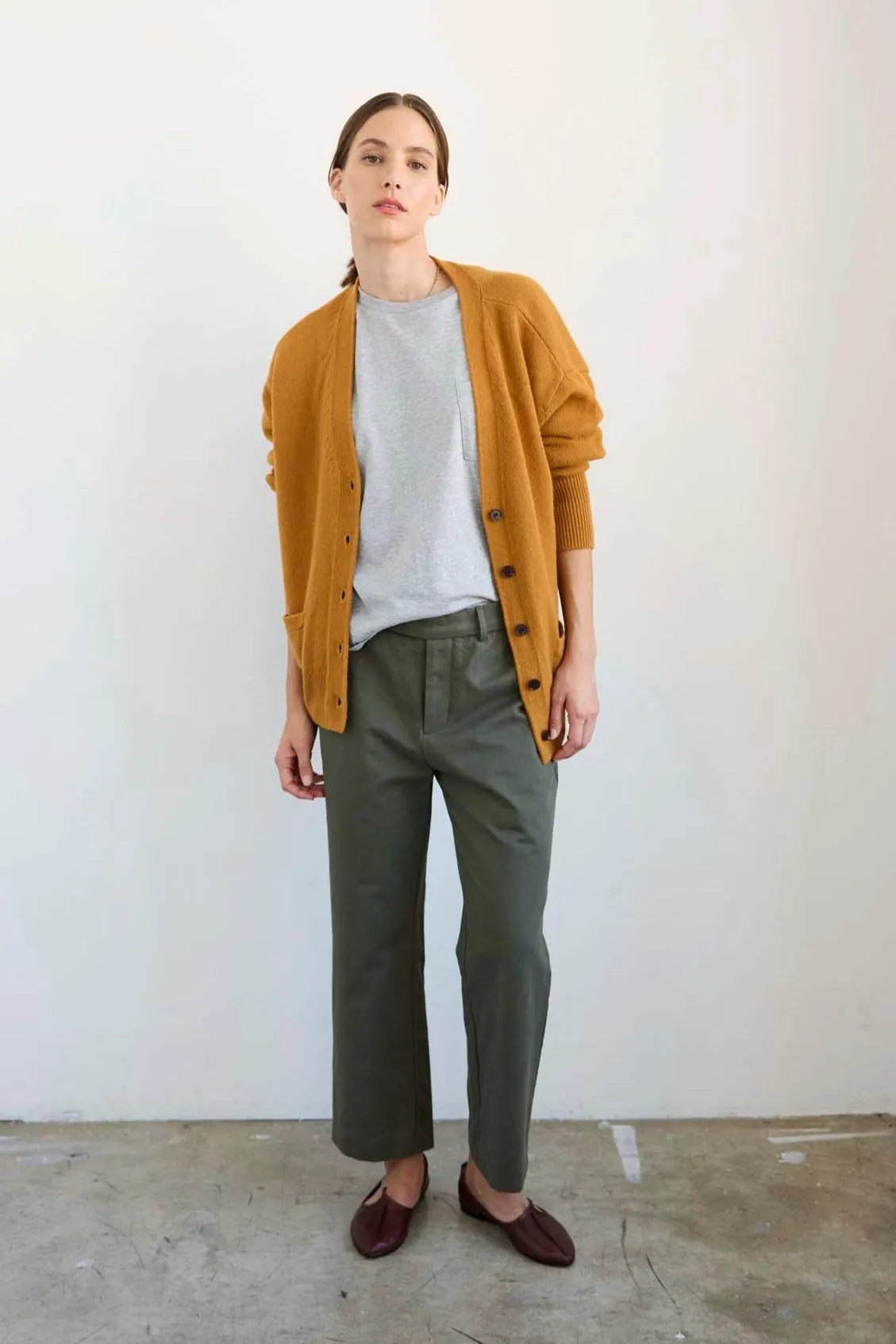 The Welt Pocket Cashmere Cardigan in Gold sold by Jamie Haller product image thumbnail 3