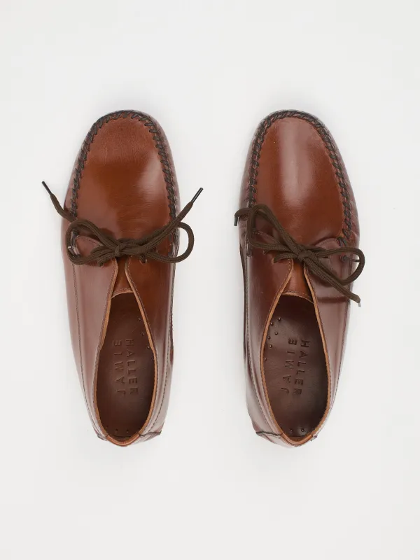 The Moc Bootie in Rich Brown sold by Jamie Haller