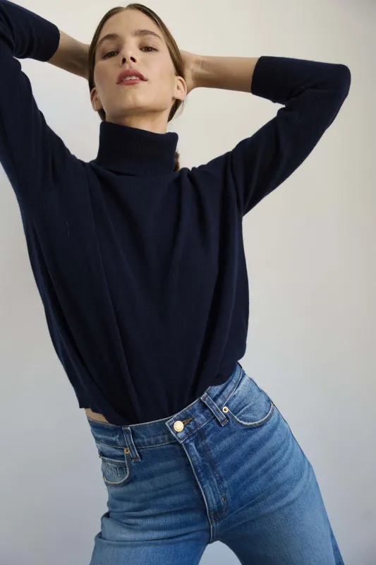The Primm Sweater in Navy made by Jamie Haller