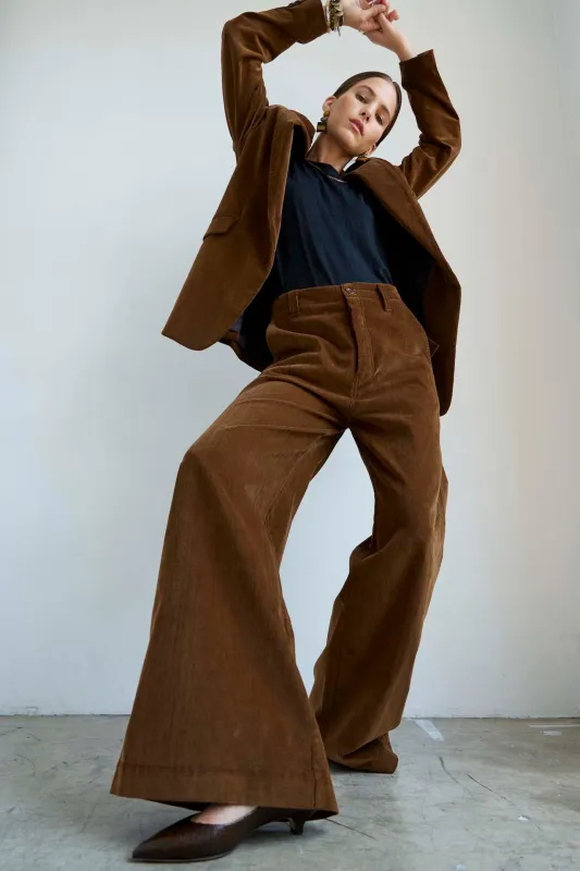 The Off Duty Trouser in Camel sold by Jamie Haller