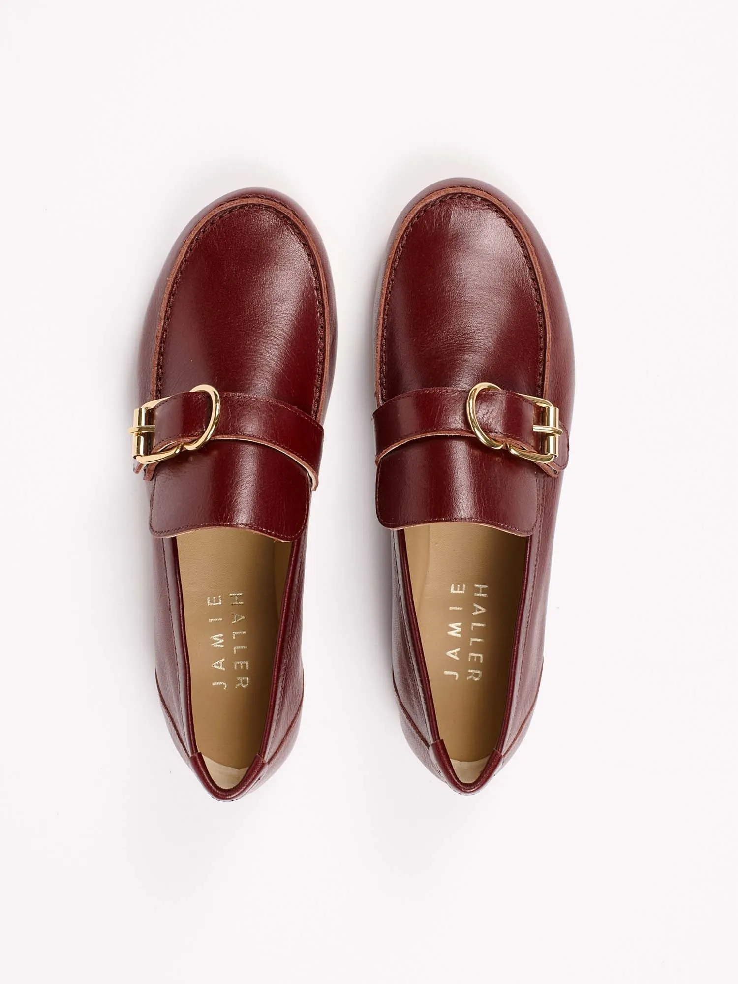 The Buckle Loafer in Oxblood sold by Jamie Haller