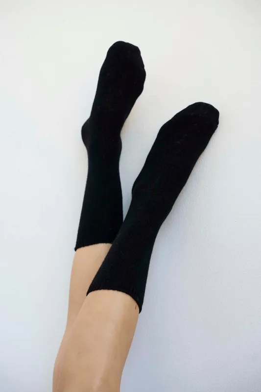 Solid Crew Socks in Black sold by Jamie Haller