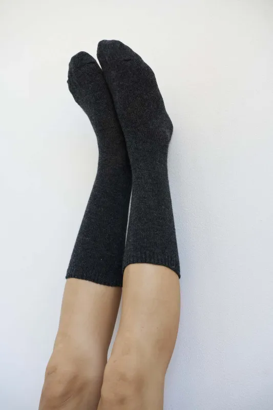 Solid Crew Socks in Charcoal sold by Jamie Haller