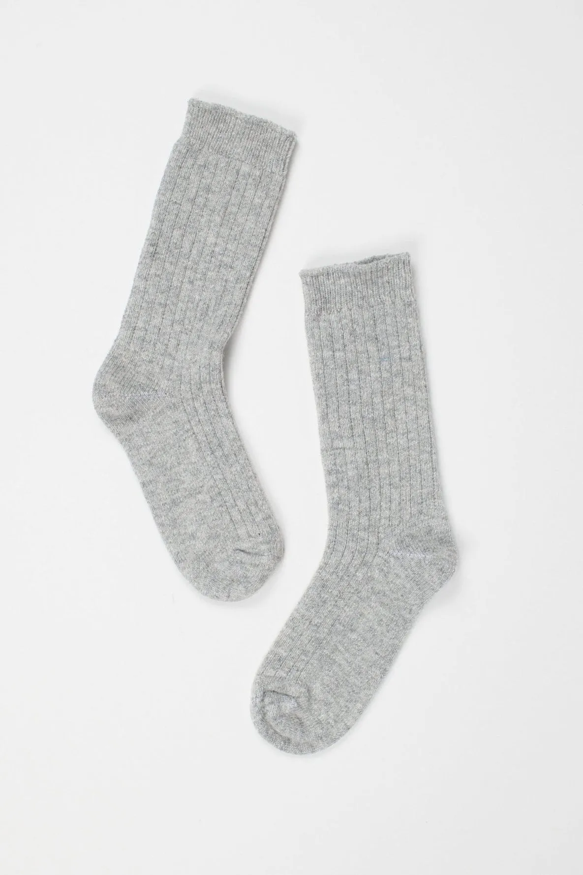 Ribbed Crew Socks in Light Heather sold by Jamie Haller product image thumbnail 2