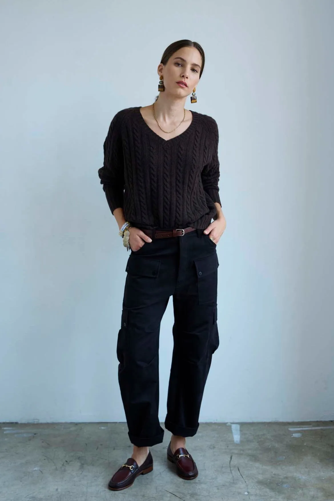 The Cable V Fave in Mud sold by Jamie Haller product image thumbnail 3